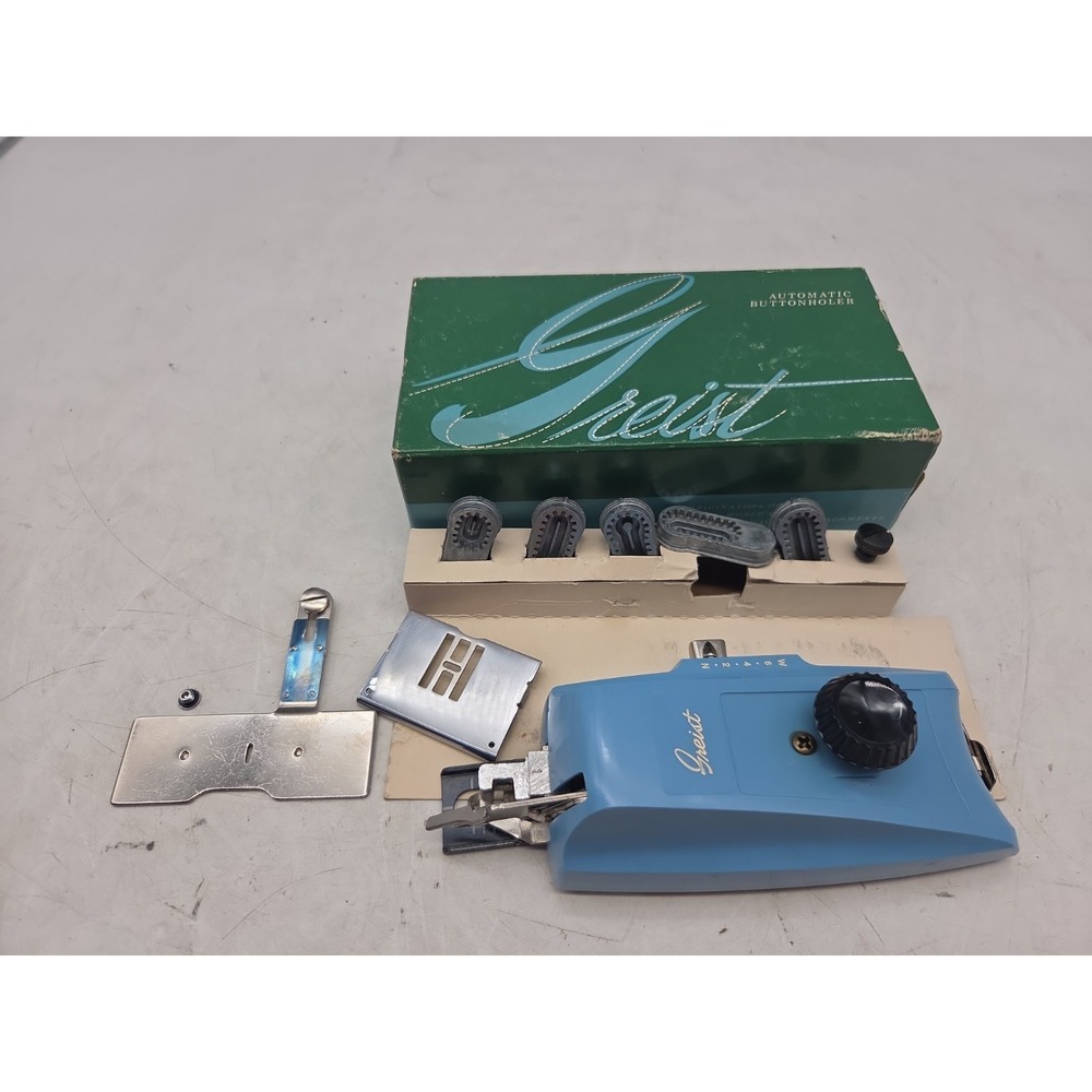GREIST The Buttonholer Model 1 Vintage Sewing Machine Attachment 1960s - WORKS